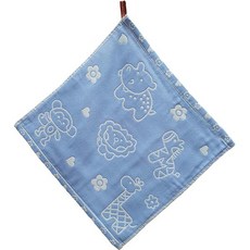 라페조 주방 고리 핸드타올 애니멀즈, 스카이블루, 1개