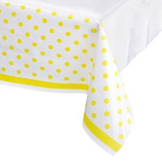 파티팡 옐로우라인도트 테이블보, 1개입, 1개