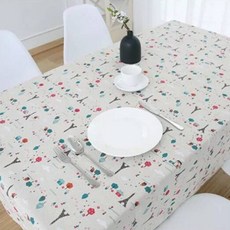 비케이 북유럽 정원 느낌 코튼 테이블 보, 8, 120 x 180 cm