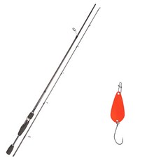 Youngkwu產業Blue Force Starzen擬餌竿 S63L+Damiki Pika Spoon金屬擬餌 A TYPE 2.8g 017 CAL ORANGE, 1套