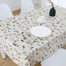 BK 北歐花園風格棉質桌布, 5, 120 x 120 cm