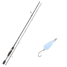 Youngkwu產業Blue Force Starzen擬餌竿 S63L+Damiki Pika Spoon金屬擬餌 A TYPE 2.8g 007 CREAM WHITE, 1套