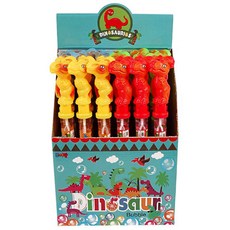 Geuriong I&D恐龍棒狀泡泡水 24入, 黃色, 紅色, 藍色, 黃綠色