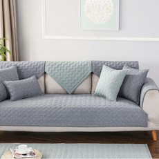 LOVINGLAB 素色絎縫純棉2人座沙發墊