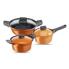 테팔 세라믹 뉴팟라인 냄비 3종세트, 혼합 색상, 라면냄비 18cm + 전골냄비 24cm + 찌개냄비 20cm