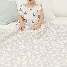 베베슈에뜨 영유아 더블거즈 수면이불 대, 북극곰