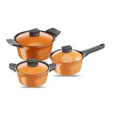 테팔 세라믹 뉴팟라인 냄비 3종세트, 혼합 색상, 뚝배기 16cm + 라면냄비 18cm + 찌개냄비 20cm