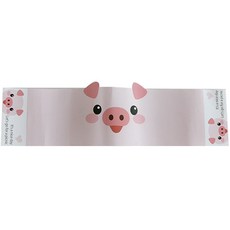 Tina野餐便當禮物包裝腰封, 小豬, 50件