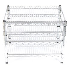 Korac Korea 25mm工業用金屬置物架 610*610*450 4層, 銀