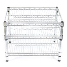 Korac Korea 25mm工業用金屬置物架 610*610*600 3層, 銀