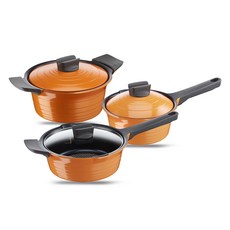테팔 세라믹 뉴팟라인 냄비 3종세트, 혼합 색상, 라면냄비 18cm + 멀티냄비 22cm + 찌개냄비 20cm