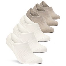 tesla 男女通用襪子 6入, 米色, 象牙白