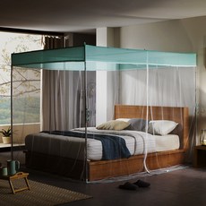 ALTTEURI 印花拉鍊長方形蚊帳, 薄荷