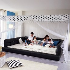 ALTTEURI 印花拉鍊長方形蚊帳, 黑色的