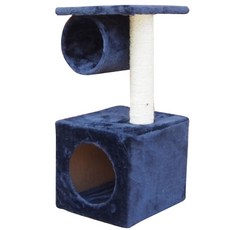 노랜드 고양이 캣타워 8015 길이 28cm x 너비 25cm x 높이 55cm, 딥블루, 1개