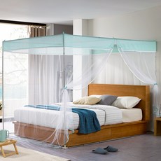 ALTTEURI 印花拉鍊長方形蚊帳, 薄荷