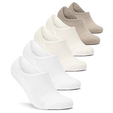 tesla 男女通用襪子 6入, 白色, 象牙白, 米色