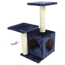 노랜드 고양이 캣타워 8016 길이 28cm x 너비 33cm x 높이 58cm, 딥블루, 1개