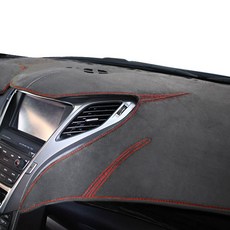 BORN TO ROAD Chamude 儀錶板避光墊 灰色布料 紅色縫線, 現代, Genesis G80 2016年~(無HUD/有中央喇叭)