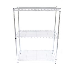 Korak Korea鐵製收納置物架 3層 900*350*1500mm, 銀