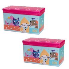 Zium 凳子收納盒小狗屋 2p, 天藍色