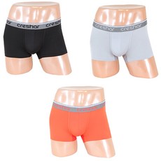 creshar 男款素色平口內褲 3件組