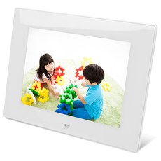 유니콘 8인치 슬림 디지털 포토프레임, LTD-800A, 화이트