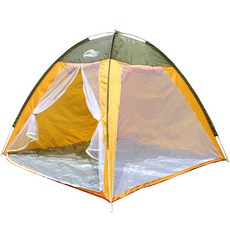 알뜨리 원터치 그늘막 커튼형 텐트 특대형, 머스타드