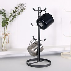 LIVING HAPPY 樹狀杯架, 黑色, 1組