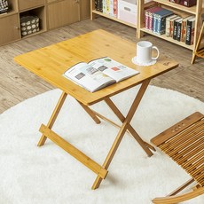 Tree 모던 접이식 대나무 사각 테이블