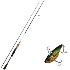 Aomax Serapis Bass路亞竿 S-662ML+Damiki Bolt 55金屬魚餌勺路亞 15g 236H BLACK GOLD HOLO, 1套