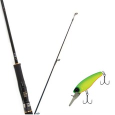 Won Da Avalon捲線式擬餌釣竿 602M+Damiki Sammy 70硬餌擬餌 206D MAT TIGER, 1套