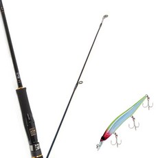 Won Da Avalon捲線器擬餌釣竿 662ML+Damiki Striker 120硬餌擬餌 273H TS CRYSTAL, 1套