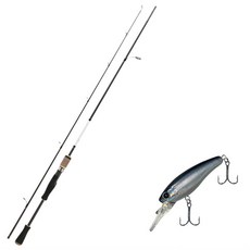 Aomax Serapis Bass路亞竿 S-662ML+Damiki Sammy 70硬路亞餌 012H BLACK HOLO, 1套