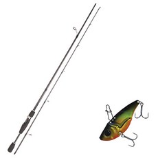 永奎產業 Blue Force Starzen 路亞釣竿 S68M + DAMIKI VOLT 55 鐵板湯匙路亞 15g 236H BLACK GOLD HOLO, 1套