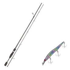 Youngkwu產業擬餌竿 Blue Force Starzen S66ML+Damiki硬餌_Striker 120(276H RAINBOW HOLO), 1套