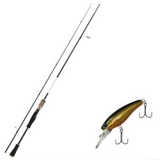 Aomax Serapis Bass路亞竿 S-662ML+Damiki Sammy 70硬路亞餌 236H BLACK GOLD HOLO, 1套