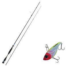 Aomax Neo Black旋轉型擬餌竿 S-662ML+Damiki Bolt 55金屬擬餌餌魚鉤 15g 273H TS CRYSTAL, 1套