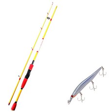 APIS 路亞竿 Bass Game XT 黃色 + DAMIKI_硬餌_Striker 120(274H WS CRYSTAL), 1套