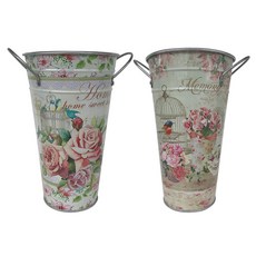 花卉長型鐵籃, 玫瑰 + 回憶, 1套