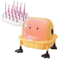 BONOHOUSE 奶瓶瀝水架 + 防塵蓋, 黃色