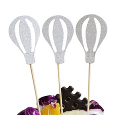 蛋糕裝飾品 3入, 銀, 2套