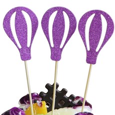 蛋糕裝飾品 3入, 淺紫色, 2套