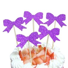 필립로지스틱 베이크리본 케이크토퍼 5p, 퍼플, 2세트