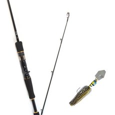 Won Da Avalon擬餌竿 632M 軟餌+Damiki Skirt Bait Tremble Jig 10.7g, 01 藍鰓
