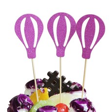 蛋糕裝飾品 3入, 品紅, 2套