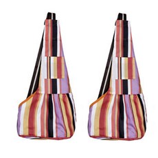 TAIL UP Arico Dr.Mini 寵物牛津單肩包 2入, 條紋