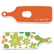 Loem Design 上菜砧板 2入 floral 連翹花板組, floral 連翹花板, 泡菜橘色板, 1套