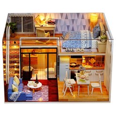 CUTE ROOM JS DIY Diorama Kit 淺藍色時間帶蓋, 混色