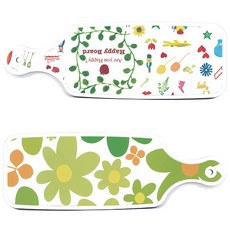 Roem Design 上菜砧板 2件組 floral 連翹花砧板套組, floral 連翹花板, 快樂板, 1套